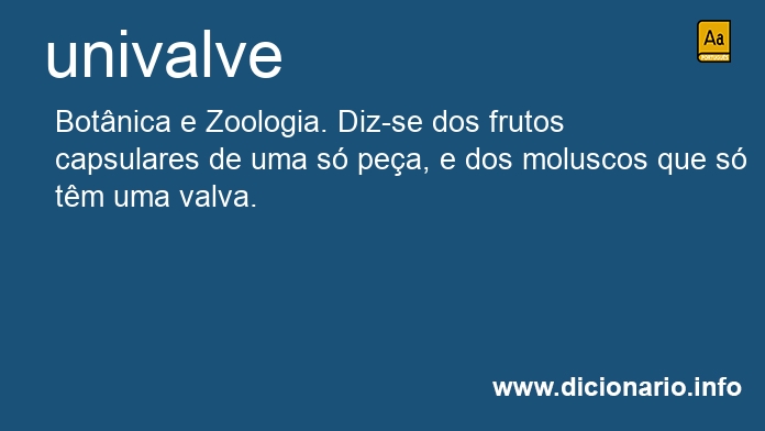 Significado de univalve