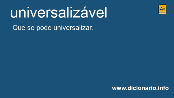 Significado de universalizvel
