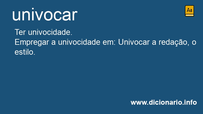 Significado de univocas