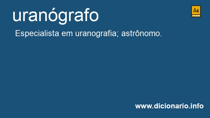 Significado de urangrafo