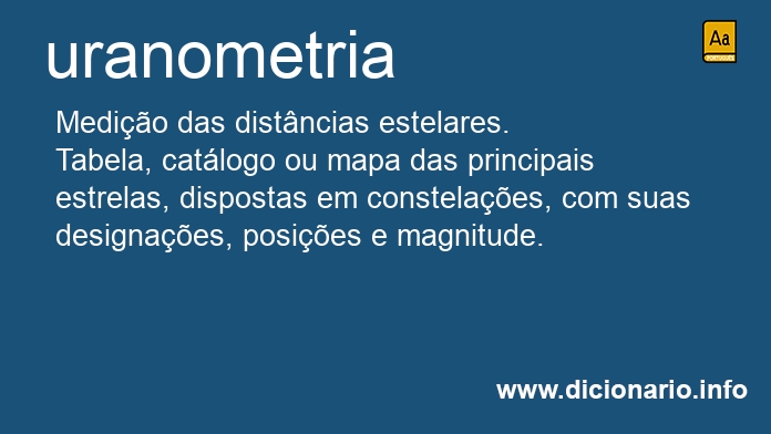 Significado de uranometria