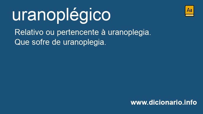 Significado de uranoplgico