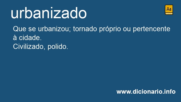 Significado de urbanizada