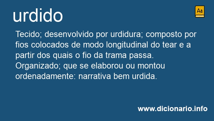 Significado de urdido