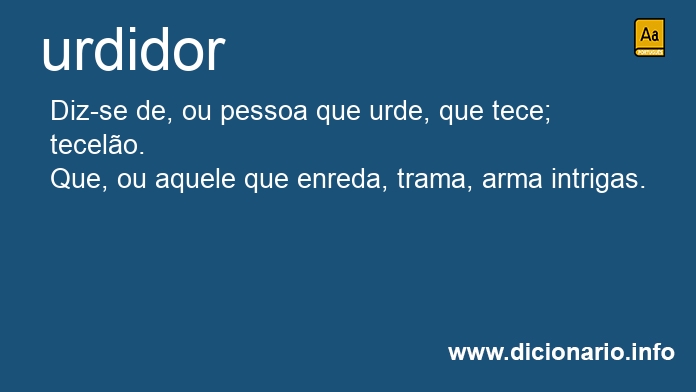 Significado de urdidora