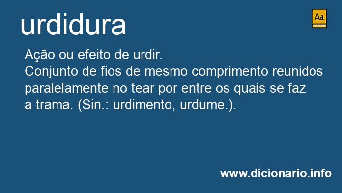 Significado de urdiduras