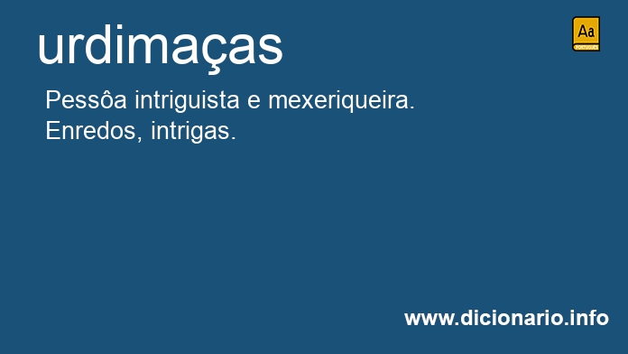 Significado de urdimaas