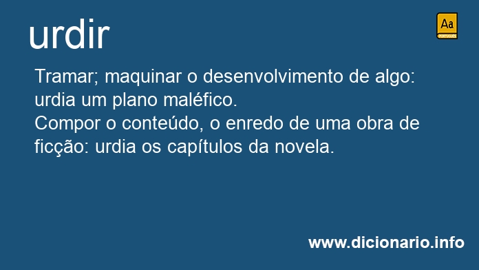 Significado de urdiras