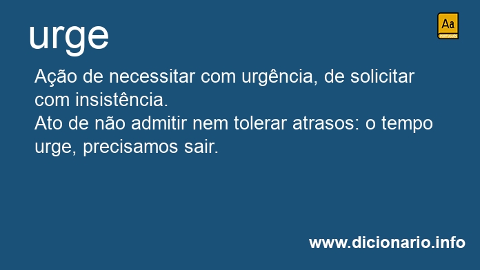 Significado de urge