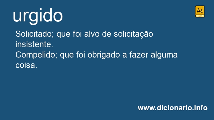 Significado de urgido