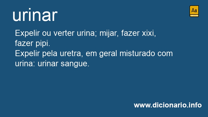 Significado de urinar