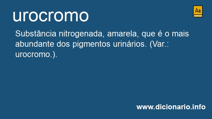 Significado de urocromo