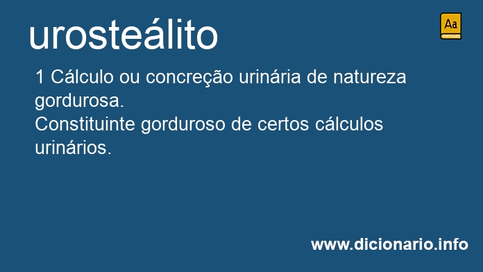 Significado de urostelito
