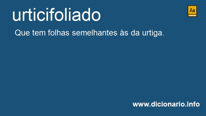 Significado de urticifoliado