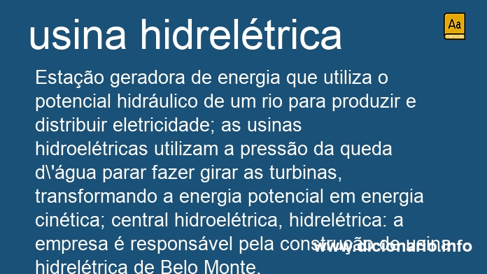Significado de usina hidreltrica