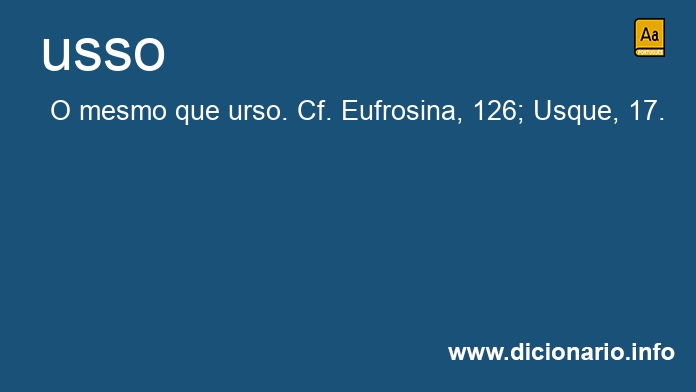 Significado de usso