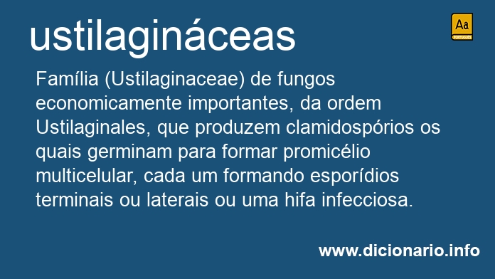 Significado de ustilaginceas