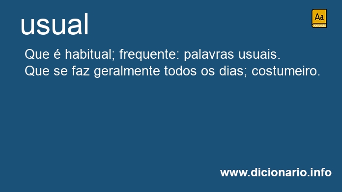 Significado de usual