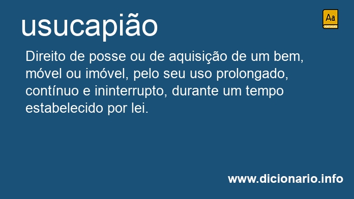 Significado de usucapio