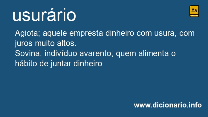 Significado de usurria