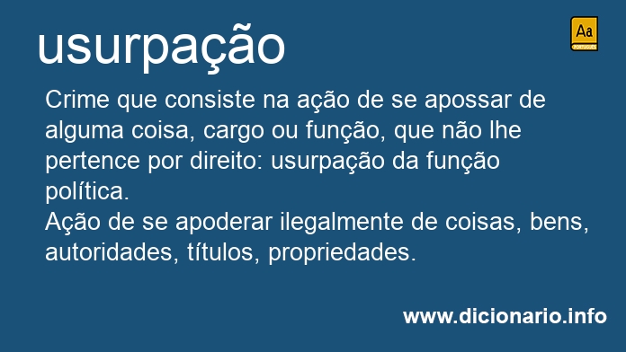 Significado de usurpaes