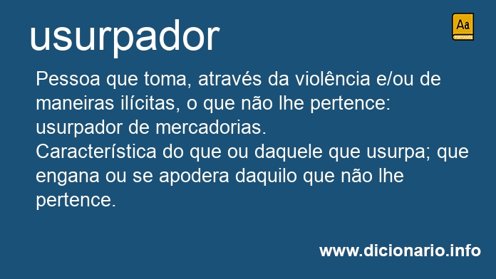 Significado de usurpador