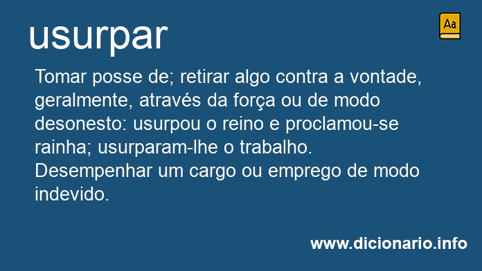 Significado de usurpai