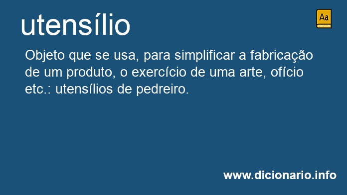 Significado de utenslio