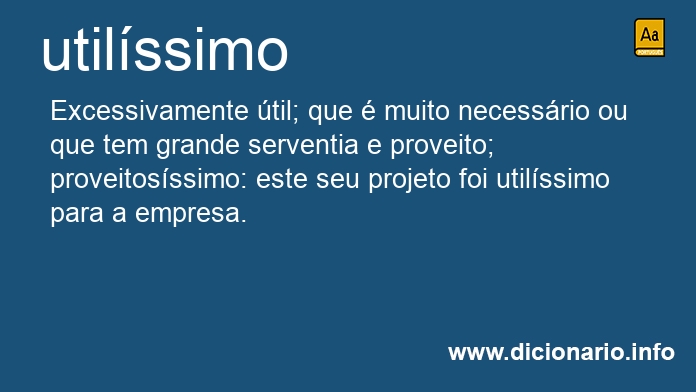 Significado de utilssimo
