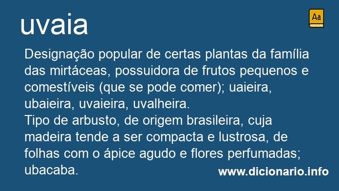 Significado de uvaia