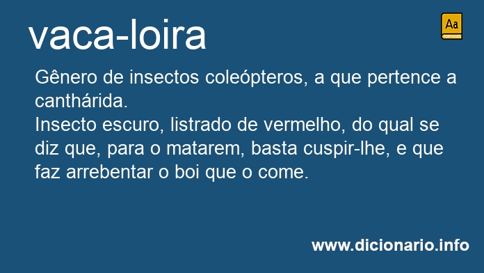 Significado de vaca-loira