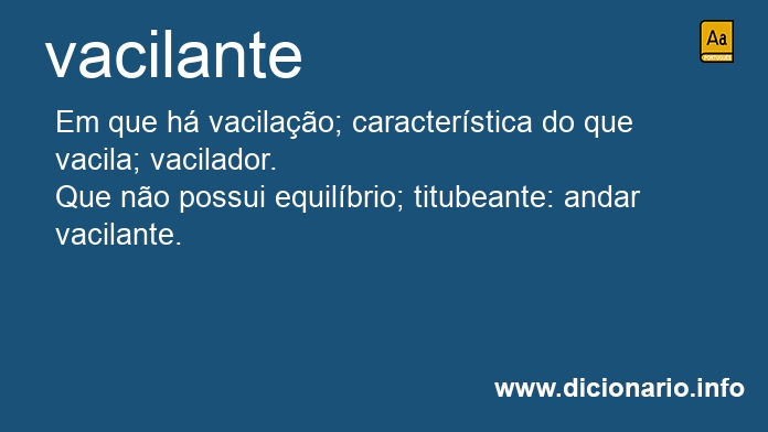 Significado de vacilante