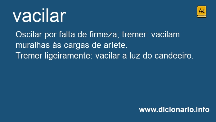 Significado de vacilavam
