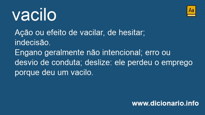 Significado de vacilo