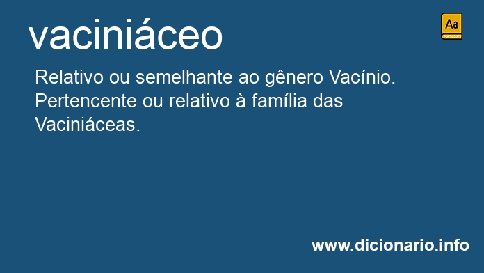 Significado de vaciniceo