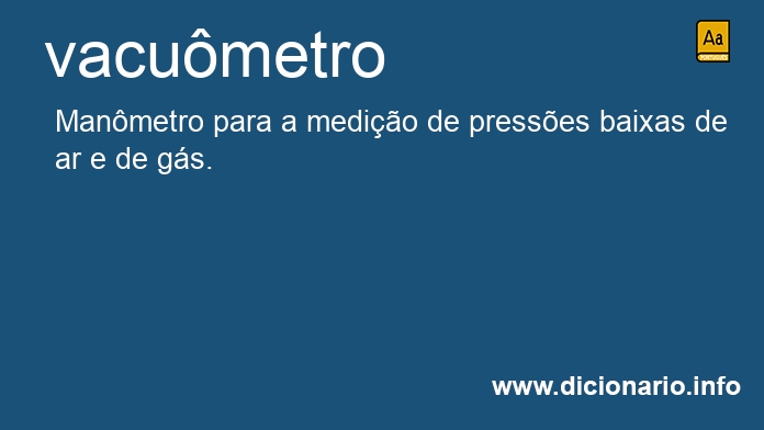 Significado de vacumetro