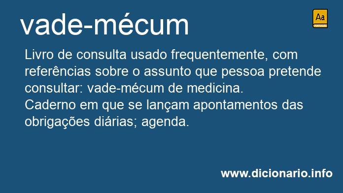 Significado de vade-m�cum