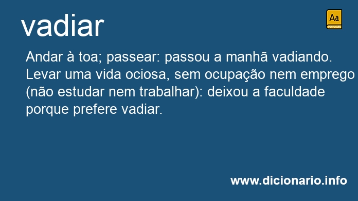 Significado de vadiar