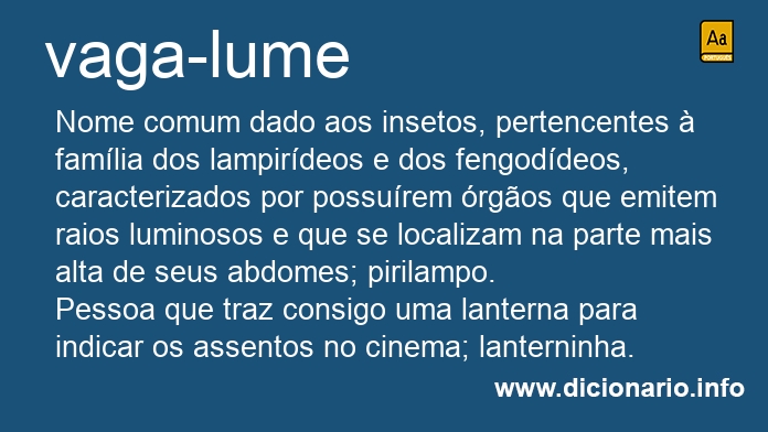 Significado de vaga-lumes