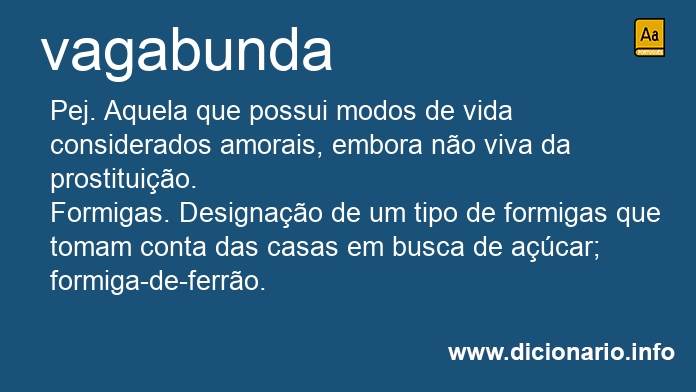 Significado de vagabunda