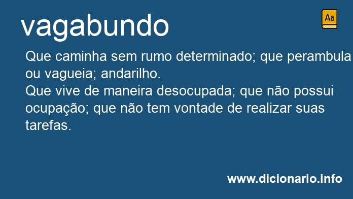 Significado de vagabundo