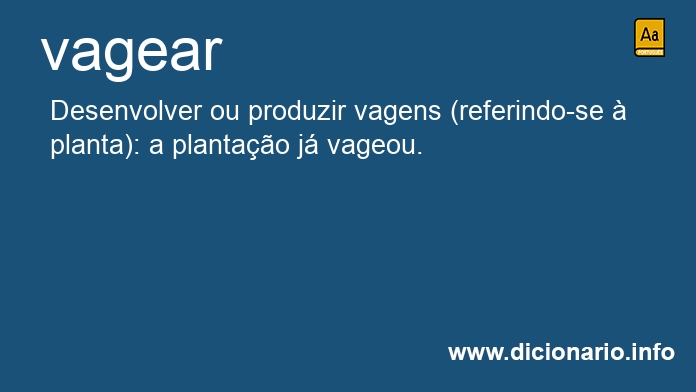 Significado de vagear