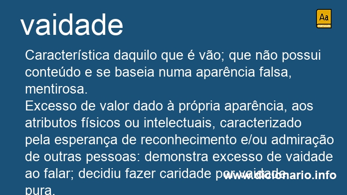 Significado de vaidade