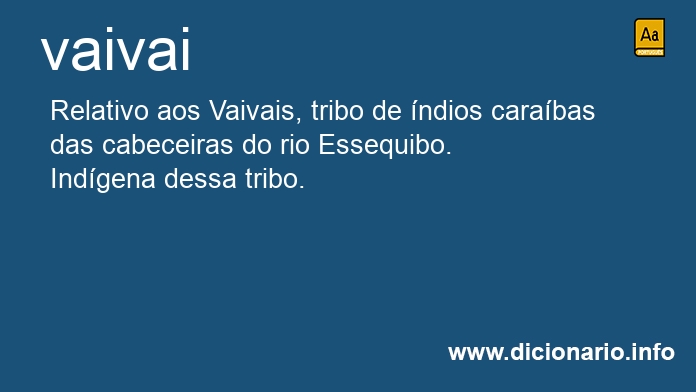 Significado de vaivai