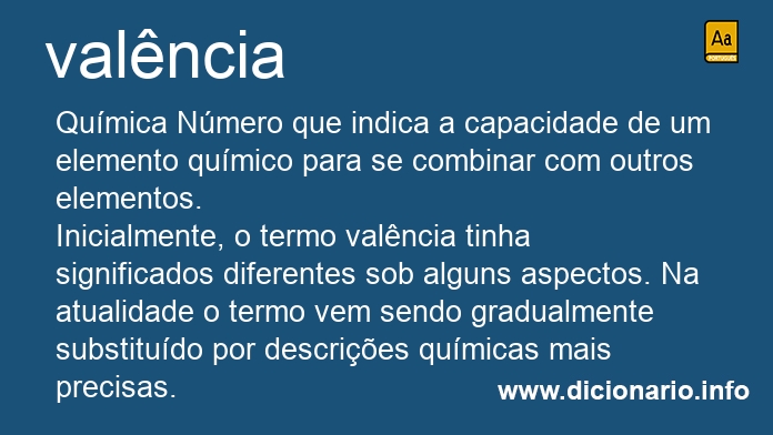 Significado de valncia