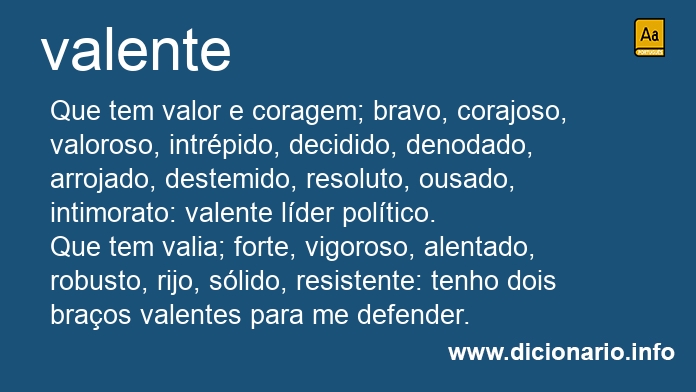 Significado de valente