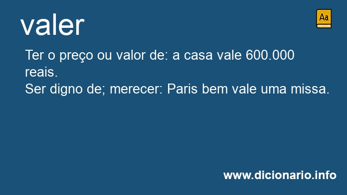 Significado de valer