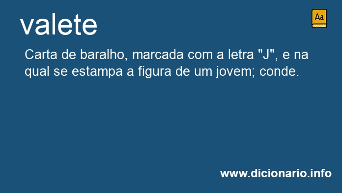 Significado de valete