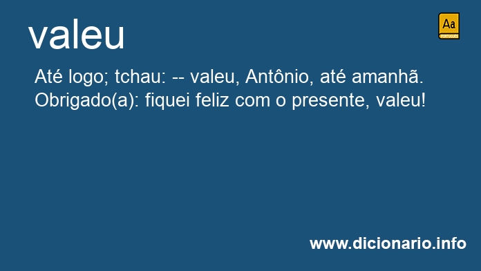 Significado de valeu