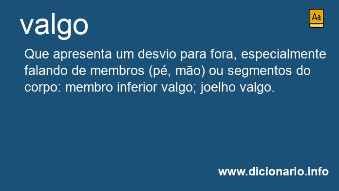 Significado de valgo